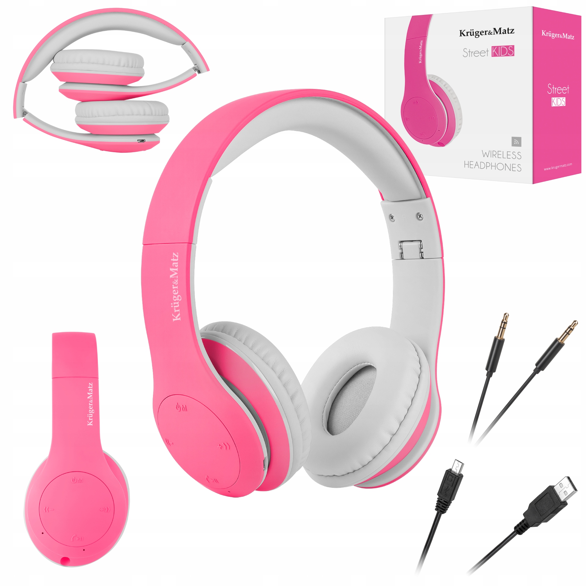 Bezdrátová Bluetooth sluchátka s mikrofonem KrugerMatz Street pro děti