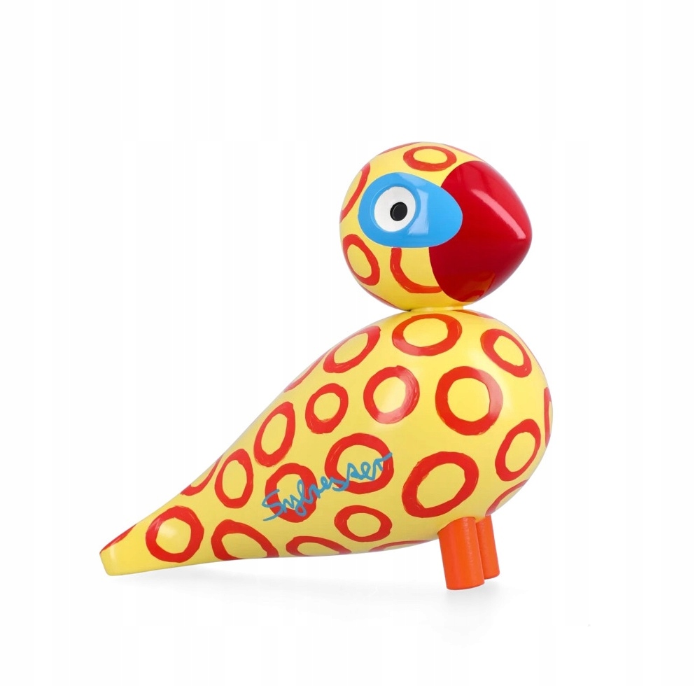Kay Bojesen Songbird x Leif Sylvester Drevený vtáčik 15,5 cm Modrý
