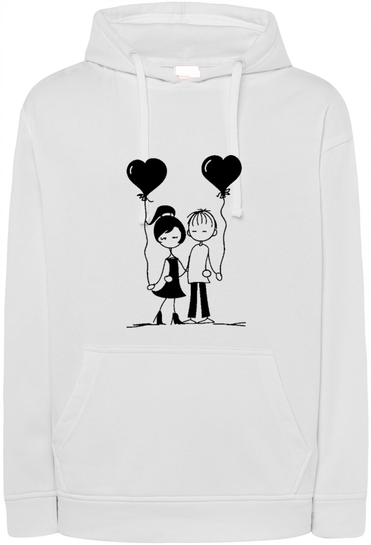 Valentýnská Mikina s potiskem Pár Srdcí vel. L