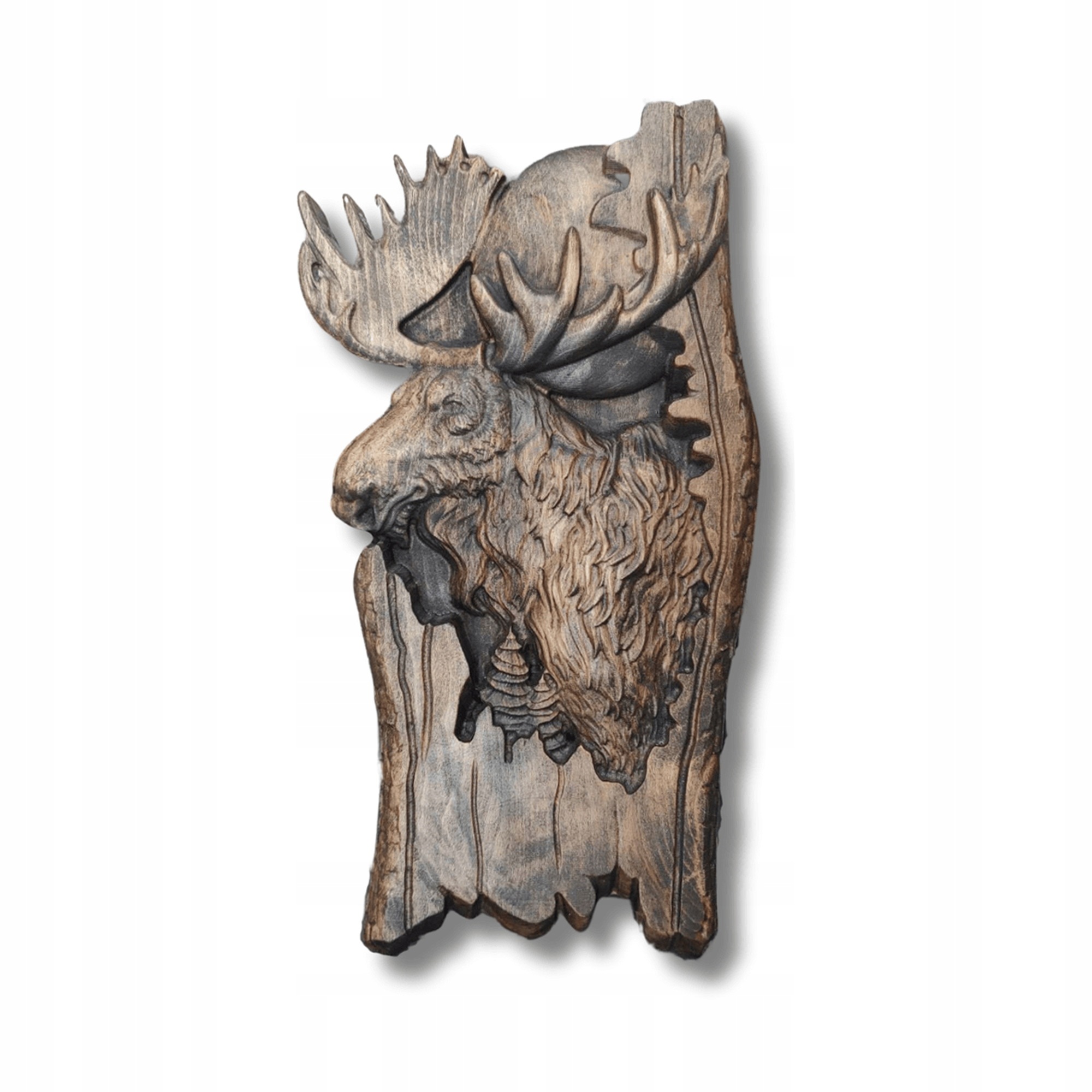 Los s Mesiacom 50 x 26 cm drevený obraz pre lovecký domček