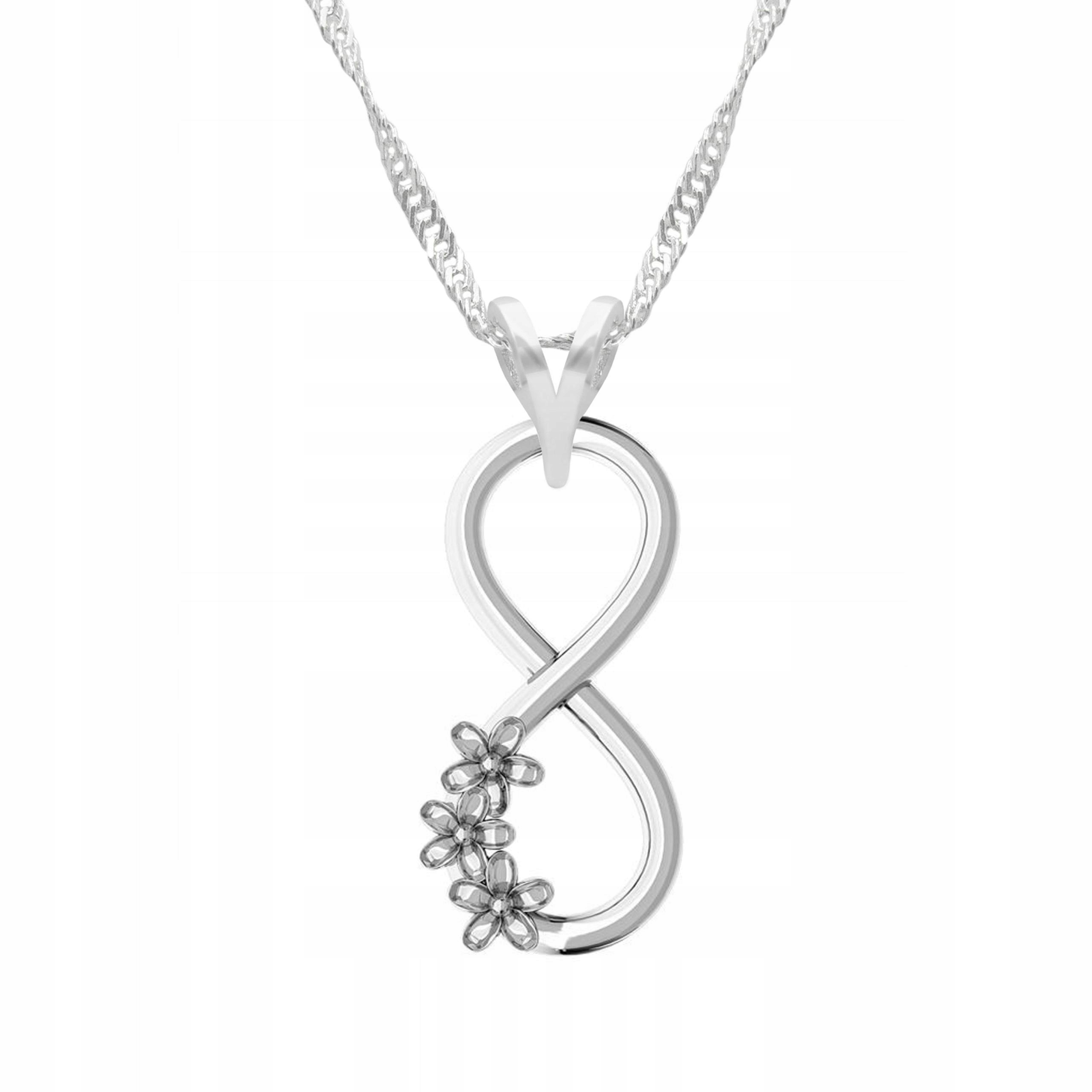 Stříbrný náhrdelník s nekonečnem Znak Forever Infinity Stříbro 925
