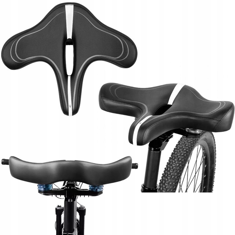 Siodło rowerowe Ctb, e-BIKE, Cruiser itp. duża szeroka Kanapa 330x285x90 mm