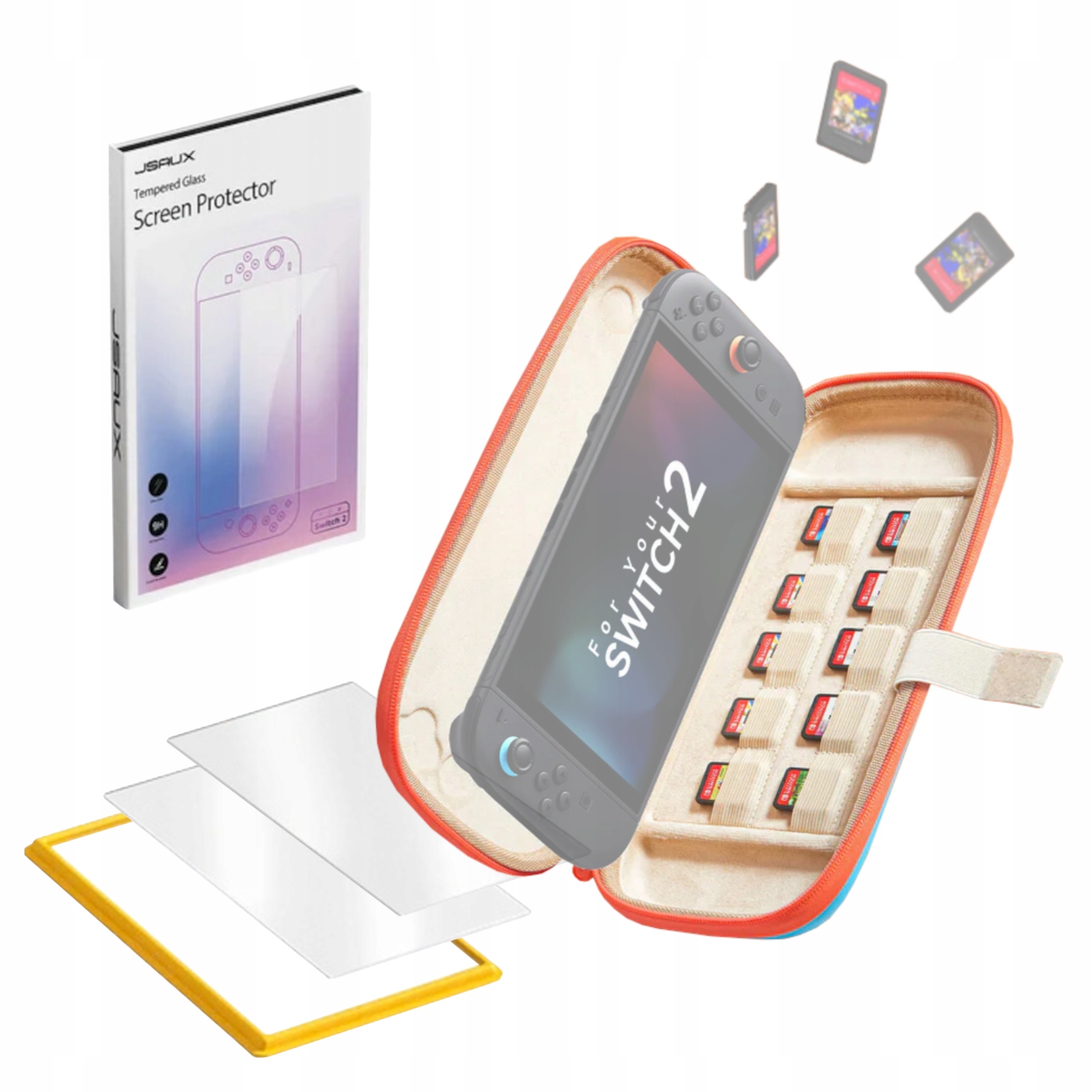 Szkło ochronne matowe Etui Pokrowiec Niebieskie do Nintendo Switch 2