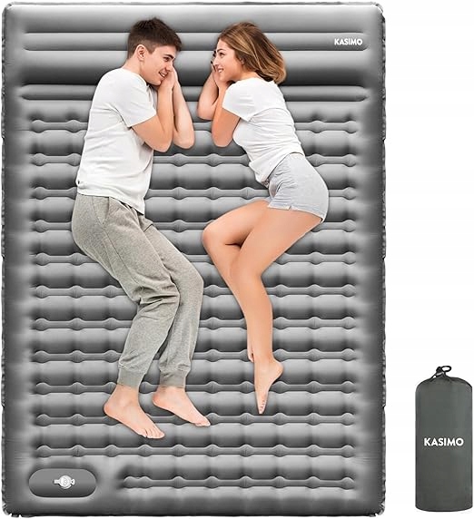 Duży Materac Dmuchany 2 Osobowy Turystyczny Pompowany Karimata Do Spania