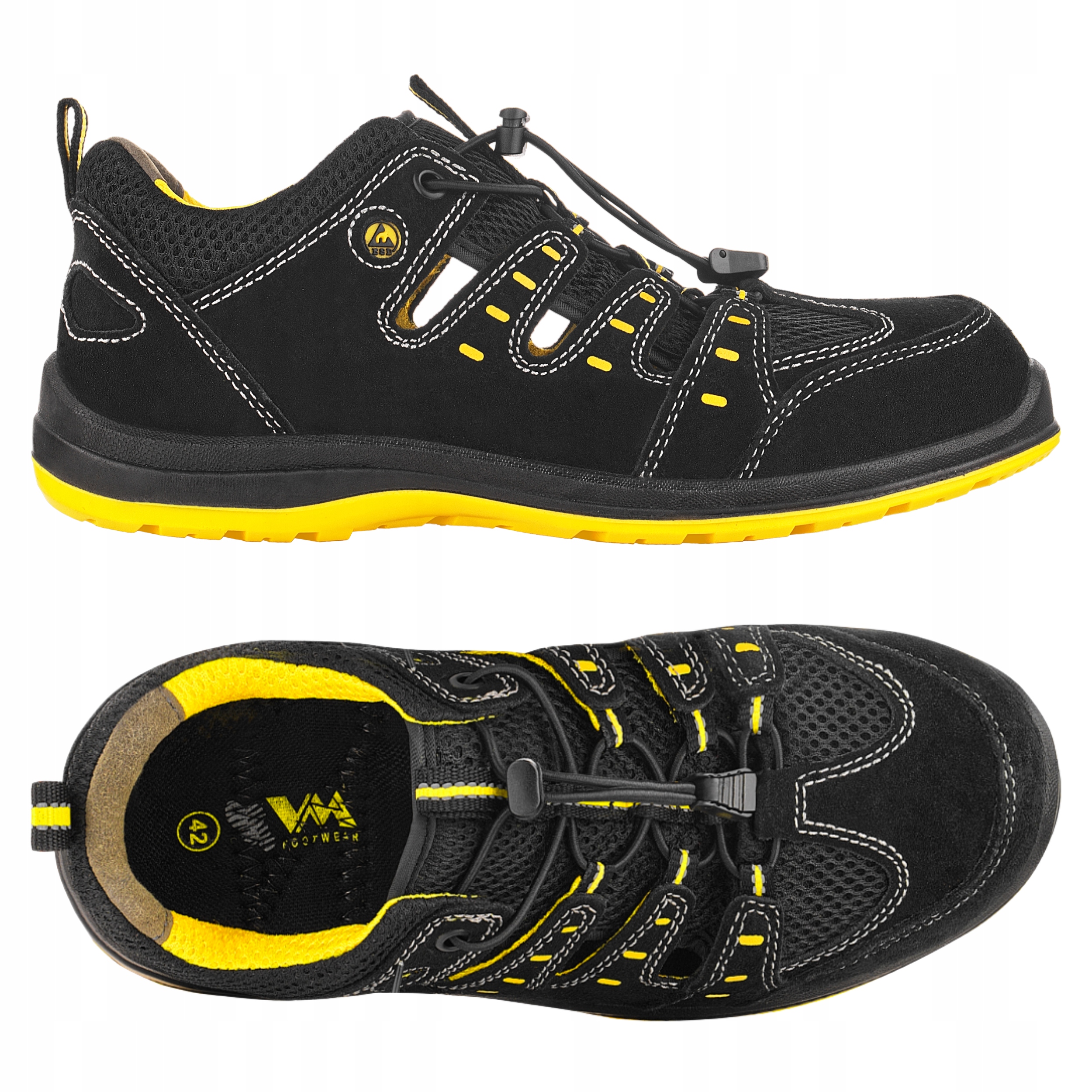 Buty robocze S1 Esd Sandały Ochronne Bhp z Podnoskiem Antyelektrostatyczne