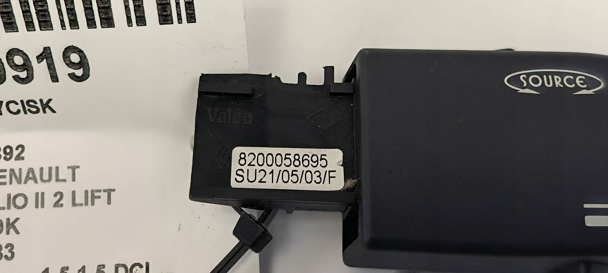button 8200058695 RENAULT CLIO II 2 LIFT