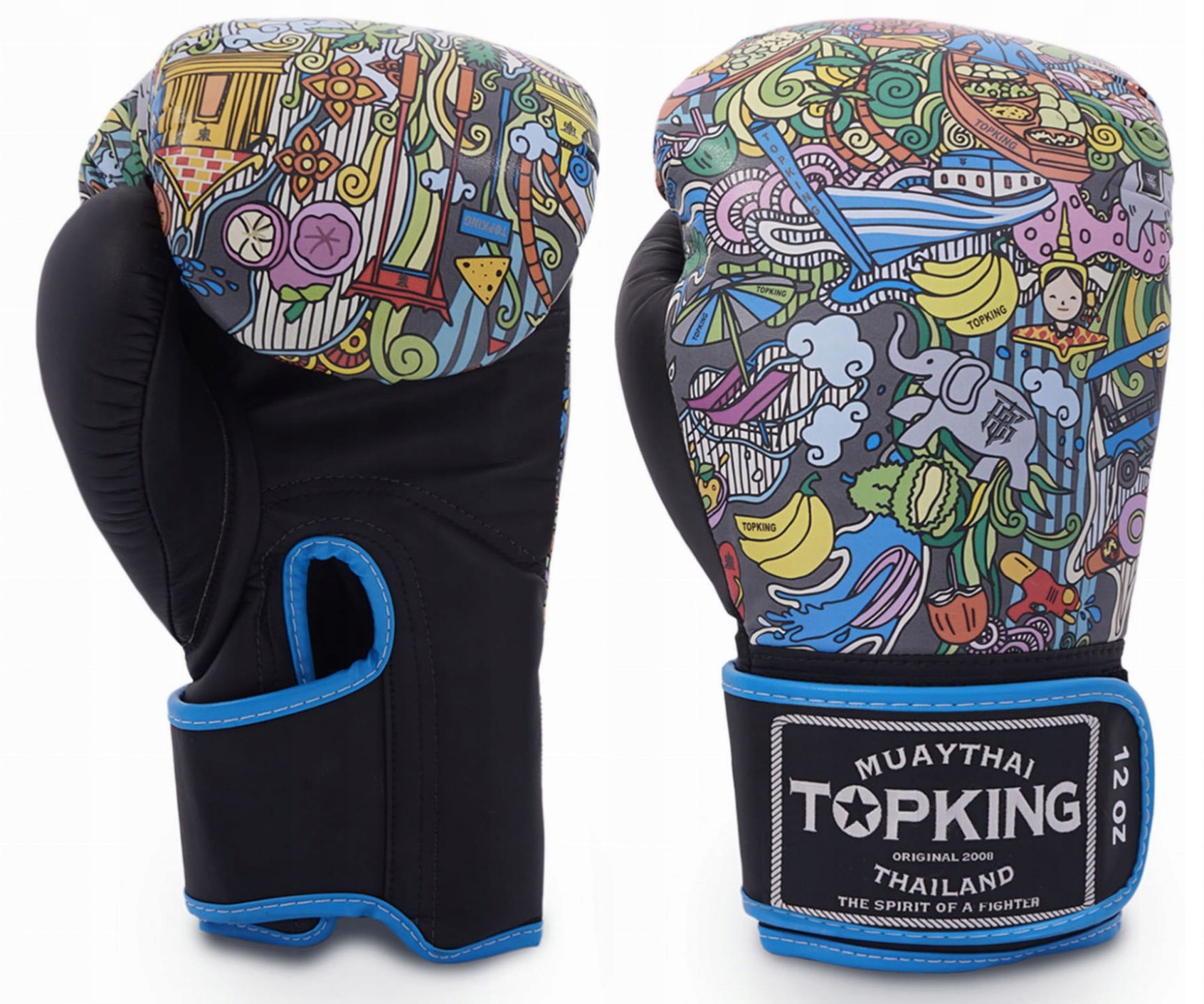 Top King Boxerské rukavice Tkbgct Thai Culture 16OZ
