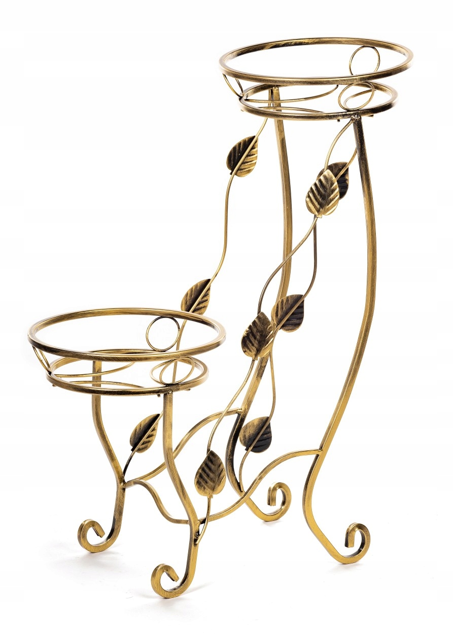 

Gustowny metalowy kwietnik na dwie doniczki loft