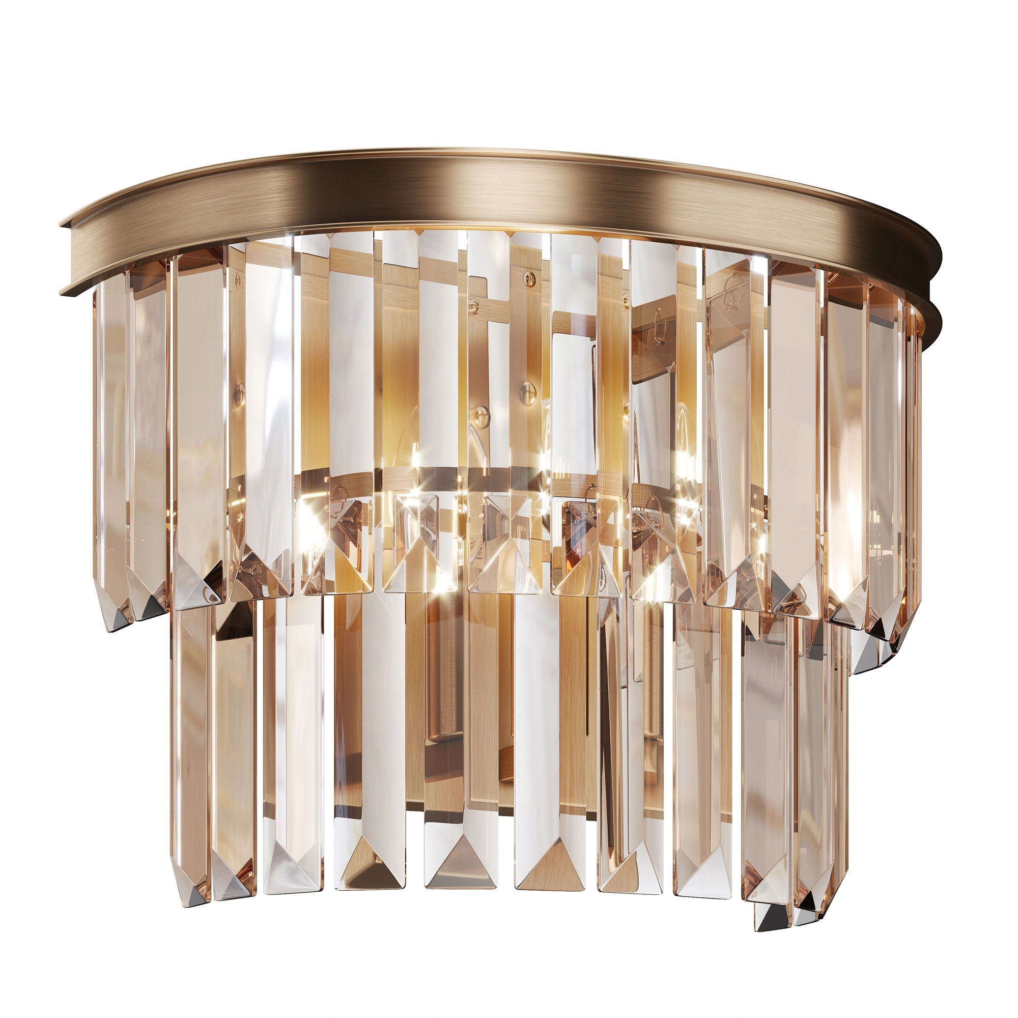 Zlatá krištáľová glamour nástenná lampa do spálne Maytoni