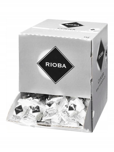 2x Cukr bílý v kostkách o hmotnosti 1 kg Rioba