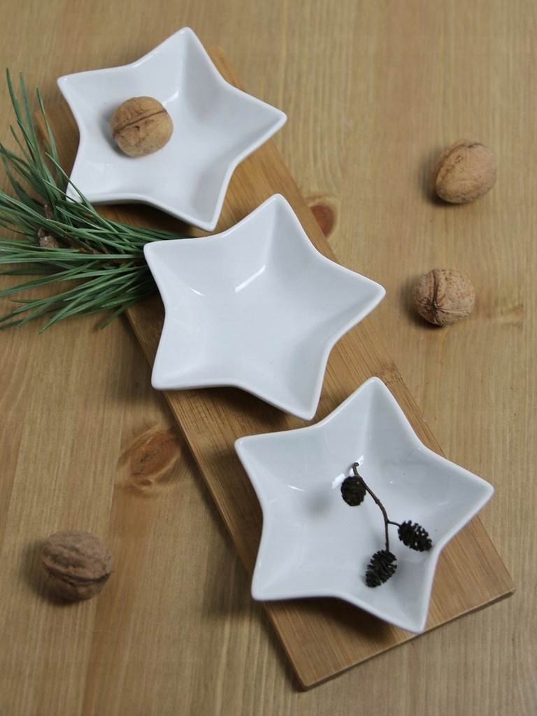 MISECZKI DO SOSÓW DIPÓW deska bambusowa GWIAZDKI Marka inna