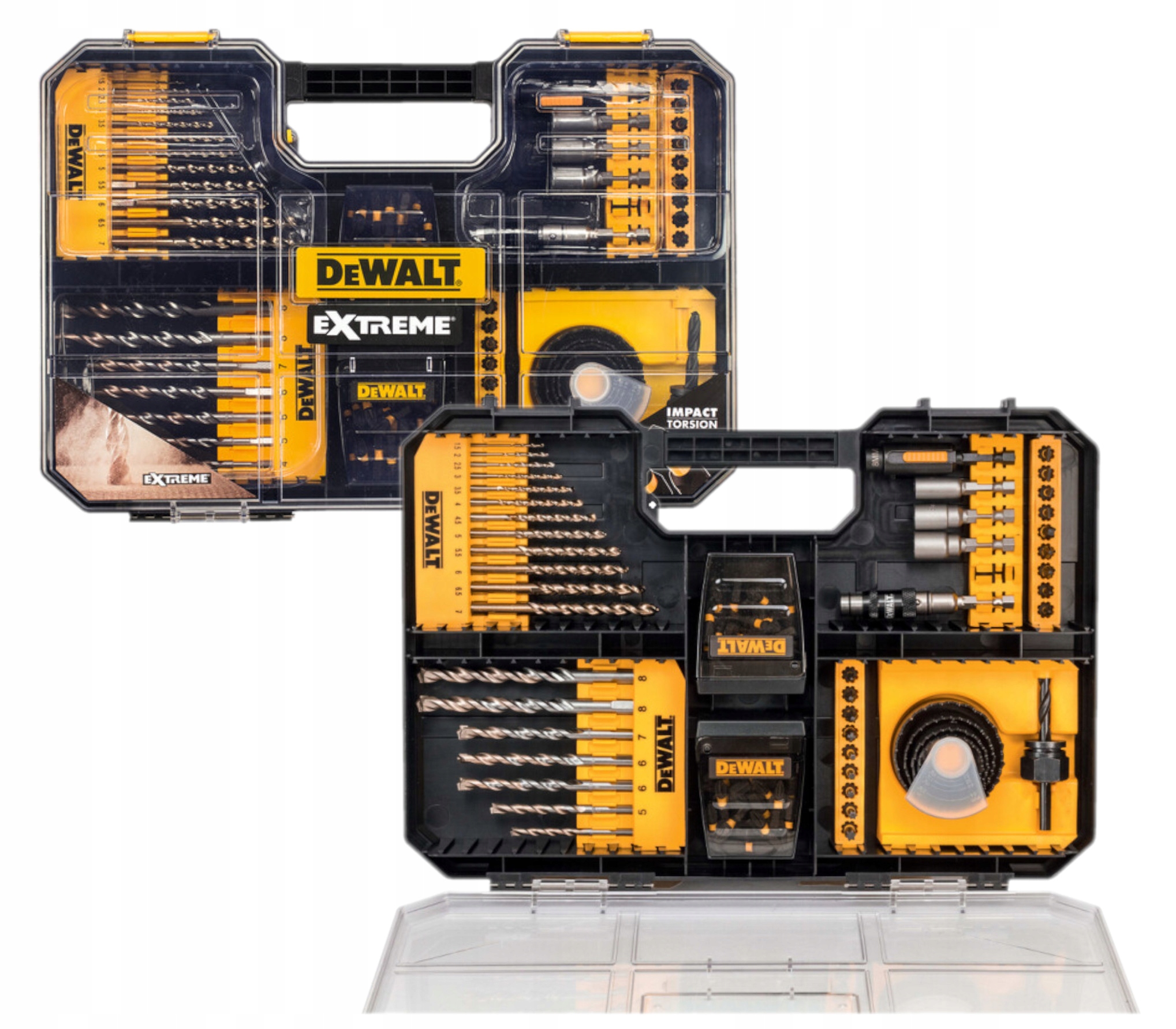 DeWALT Zestaw akcesoriów 100 cz. wiertła; bity; otwornice; nasadki DT70620T