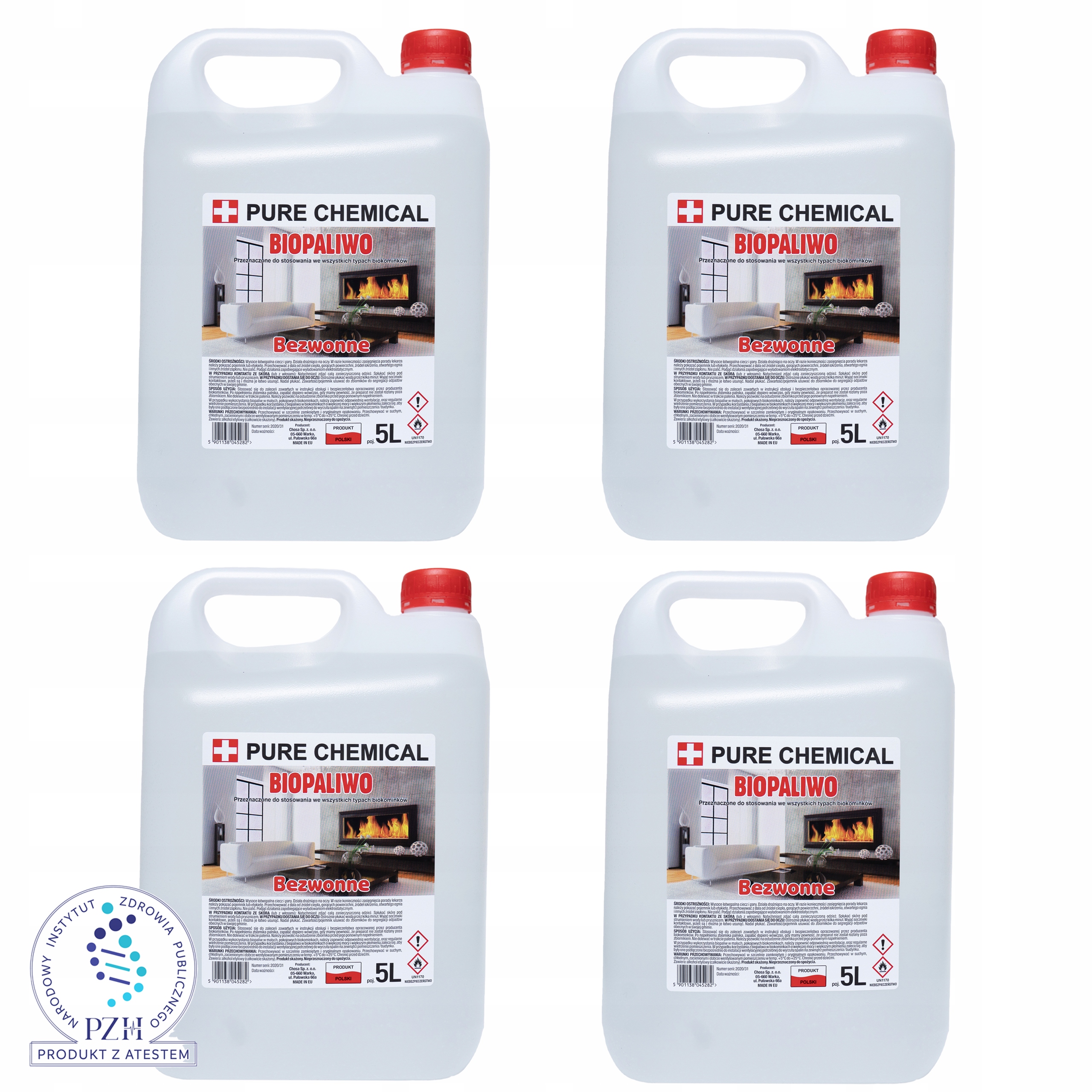 

Bioetanol Biopaliwo Do Biokominka Bezwonne 20l 4x5