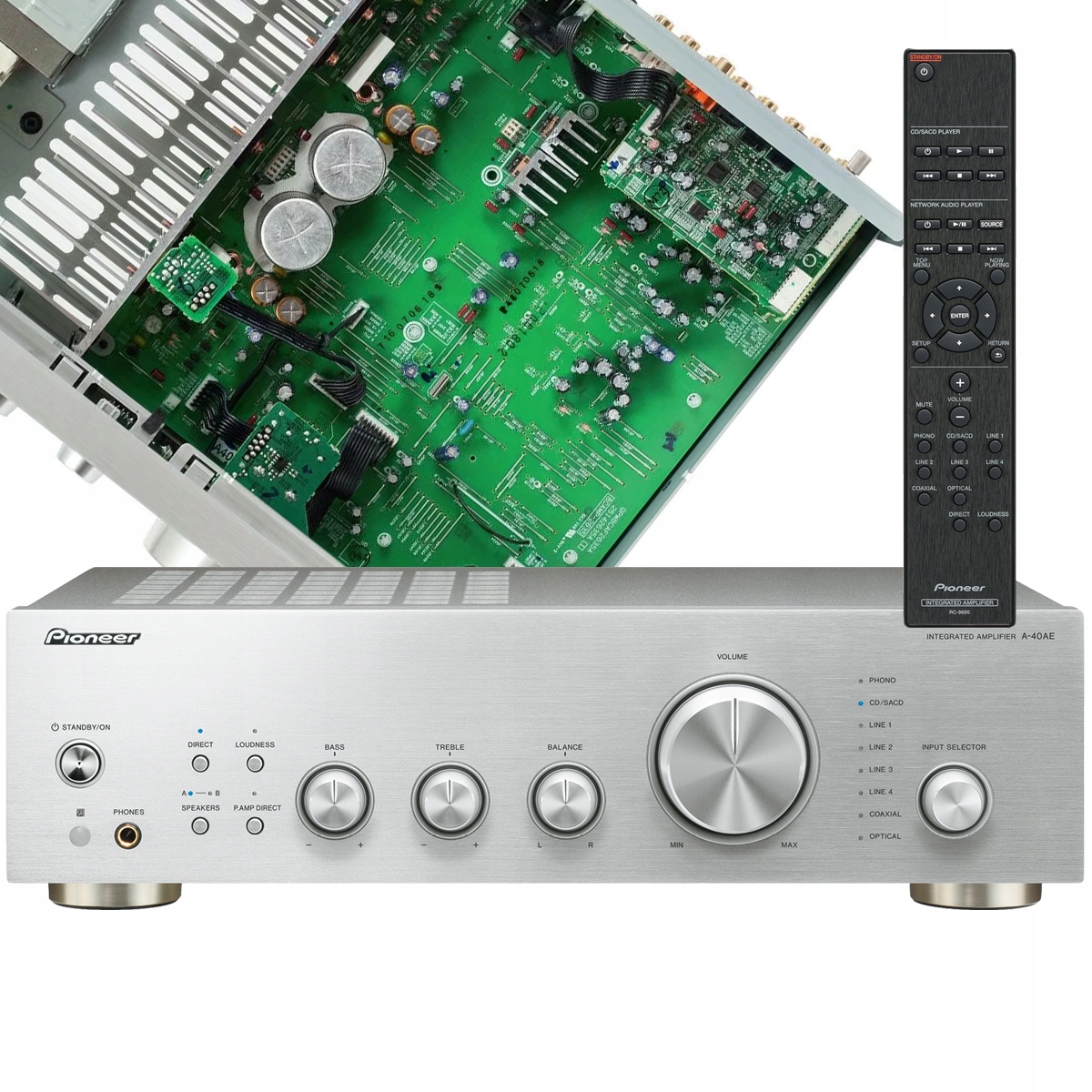 Pioneer A-40AE Integrovaný Stereo Zosilňovač Dac Wolfson 192 kHz/24-bit