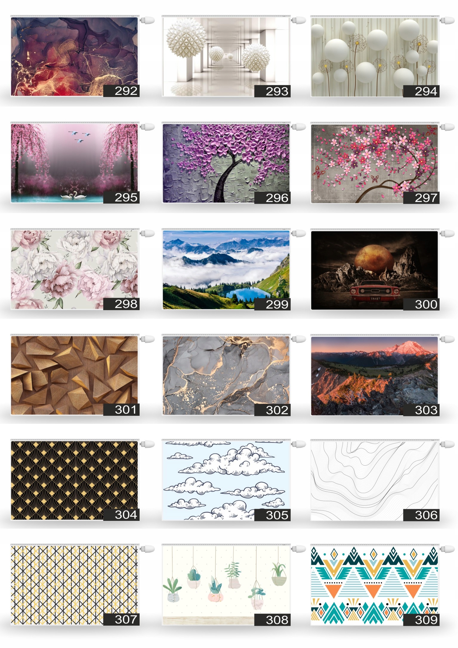 MATA MAGNETYCZNA Osłona Magnes na grzejnik kaloryfer LIŚCIE LIŚĆ Marka EObraz