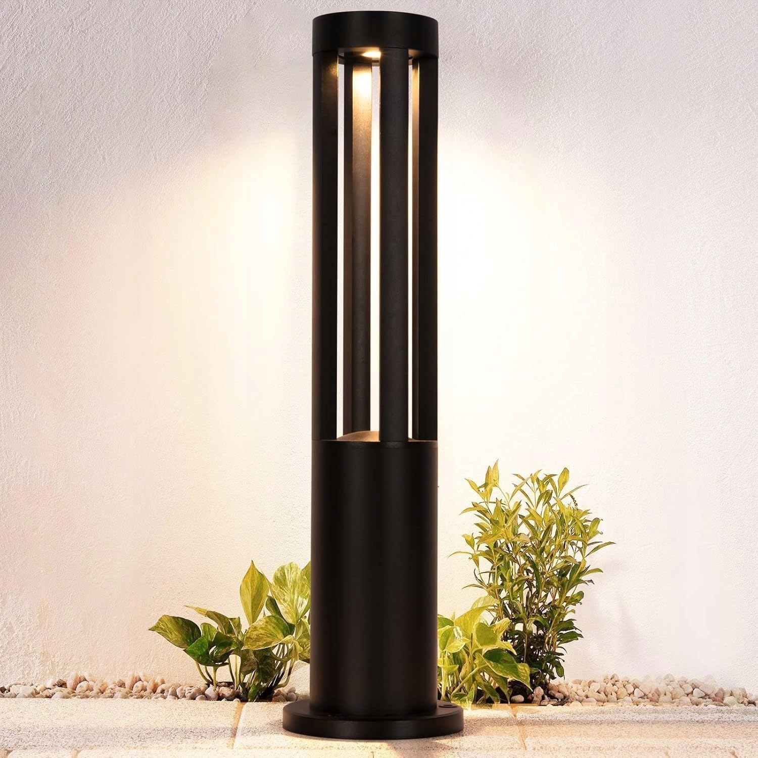Led záhradná lampa Kingwen OS1186 12W 3000K 60cm IP65 čierna trieda G