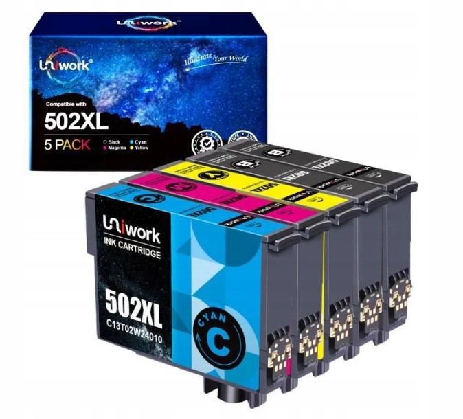 5 TUSZE DO DRUKARKI EPSON 502XL Home XP-5105