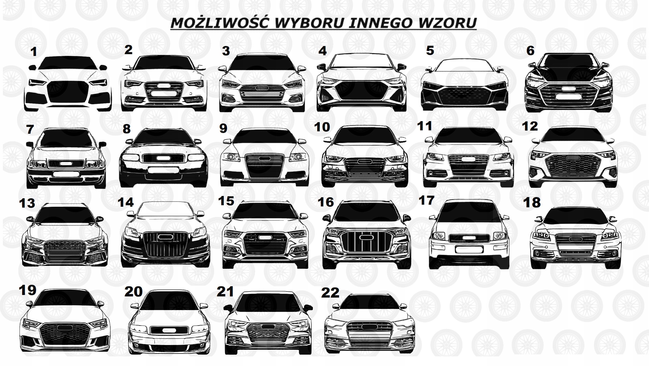 Prezent kubek zestaw dla niego - moto wzory gadżety dla kierowcy auta AUDI Producent inny