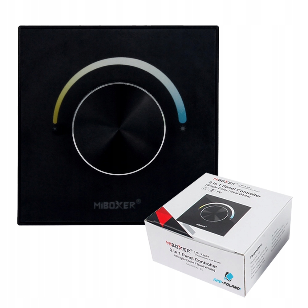Ovladač Stmívač Nástěnný Panel Mono Cct 12V/24V Černý P0 MiBOXER