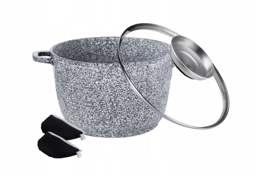 

Duży Garnek Indukcja gaz szary Marmur 10L 28CM