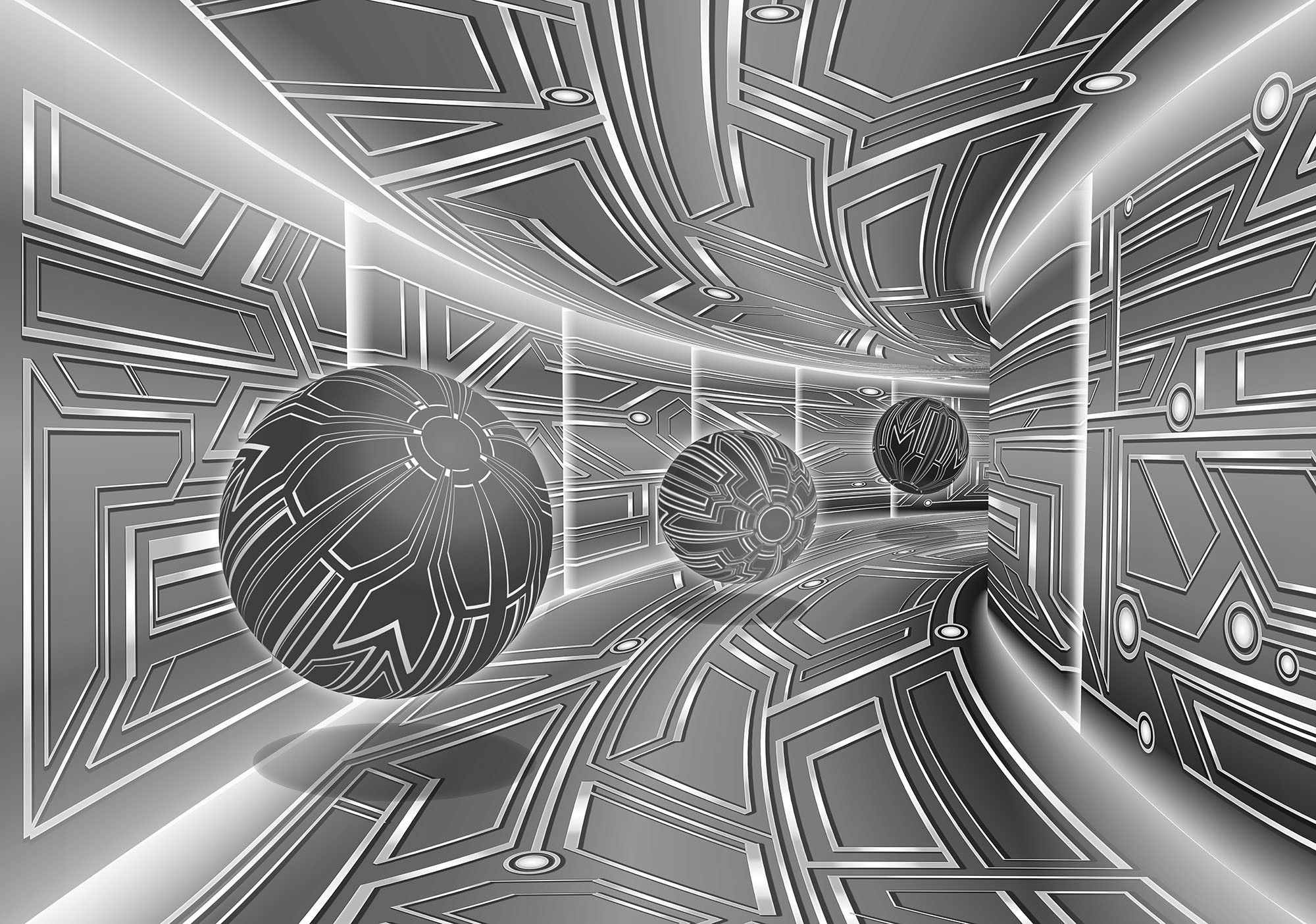 Fototapeta Geometria sféry a tunela vinylová 416x254 lepidlo