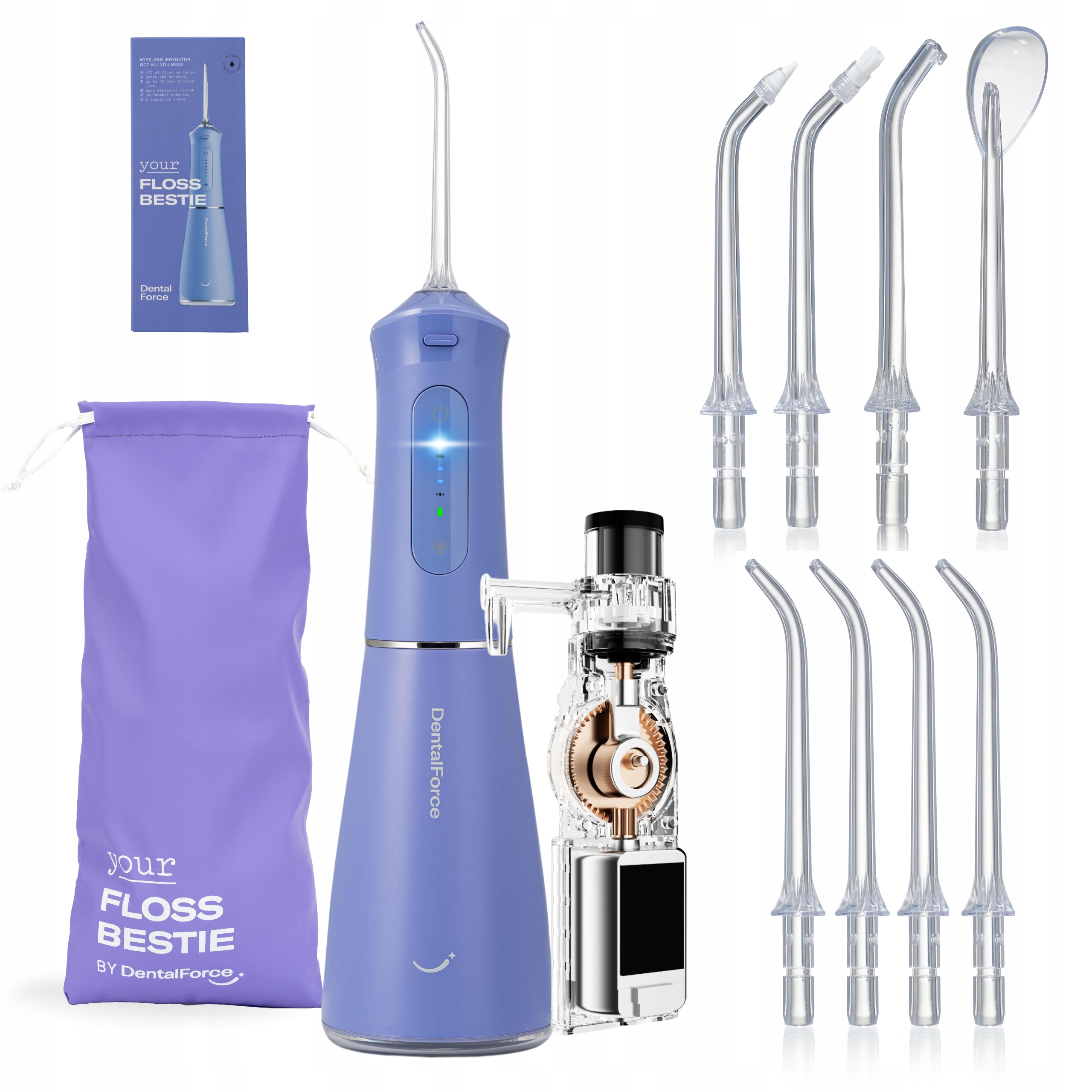 Irygator do zębów bezprzewodowy dentystyczny jamy ustnej DentalForce 400ml