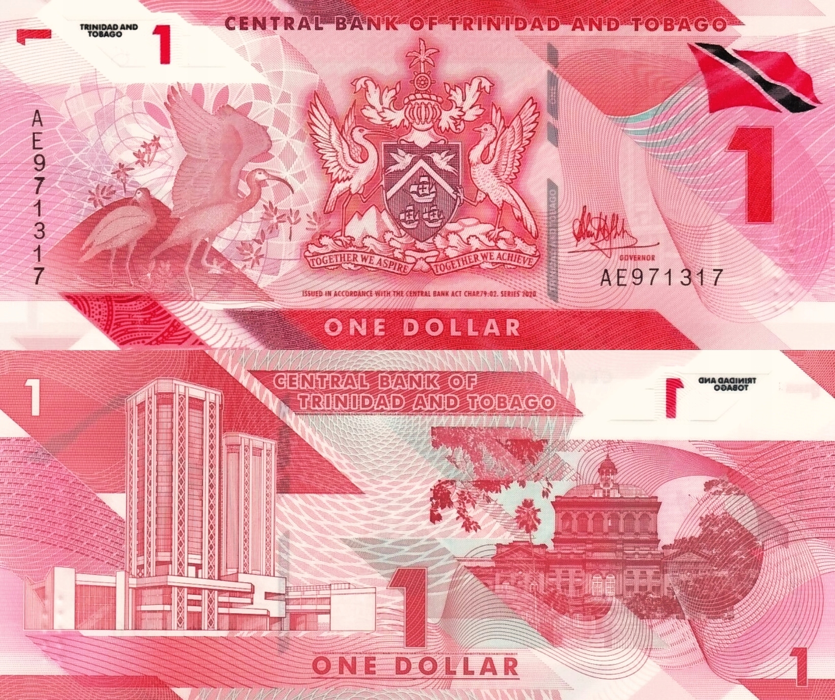 # TRYNIDAD I TOBAGO - 1 DOLAR - 2020 - P-60 - UNC polimer