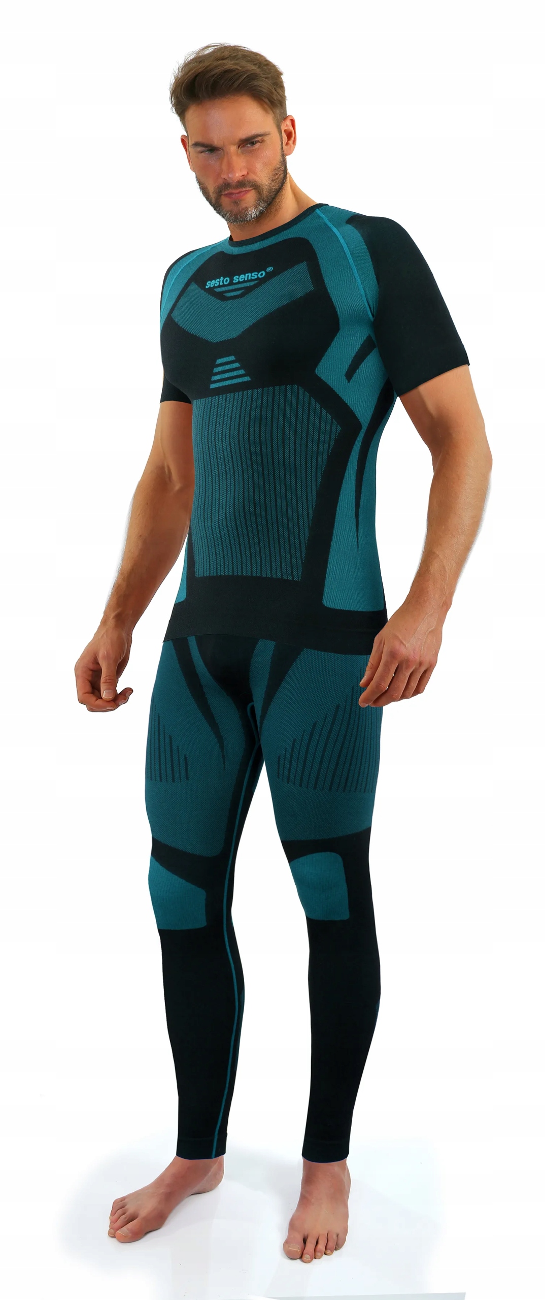Sesto Senso Pánský krátko-dlouhý komplet Thermo CL15, CL17 Biscay Green M