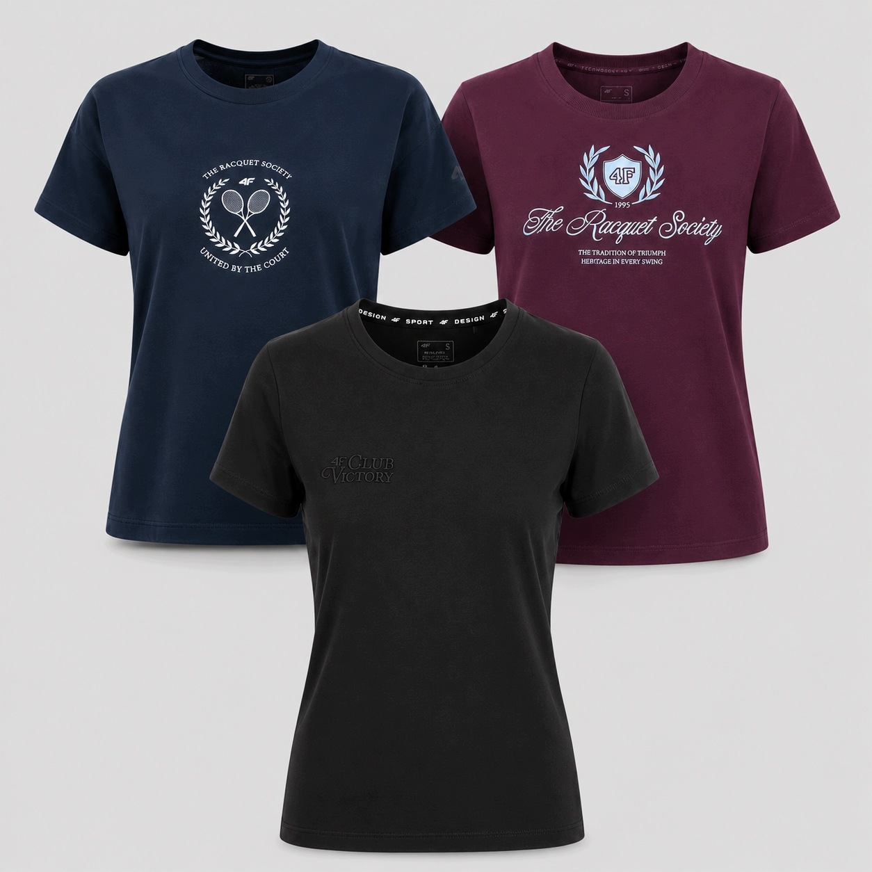 Komplet Dámských Triček 4F 3PACK Sportovní Tričko XL SS26