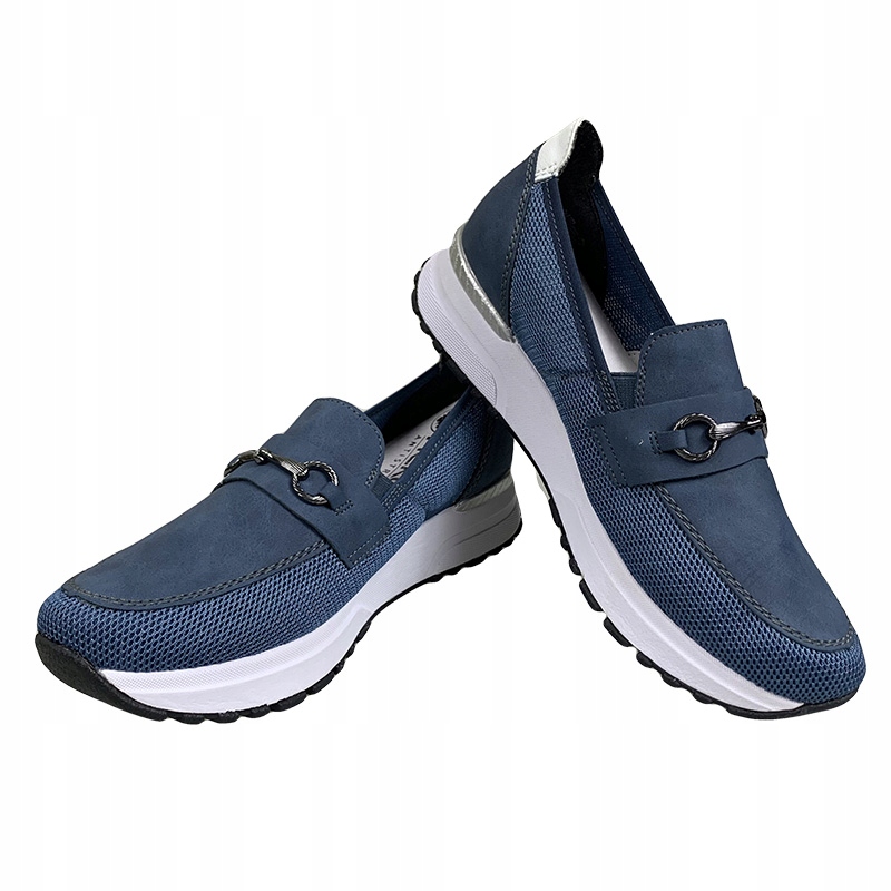 Półbuty Rieker N7455 granatowy komfort i wygoda R.38