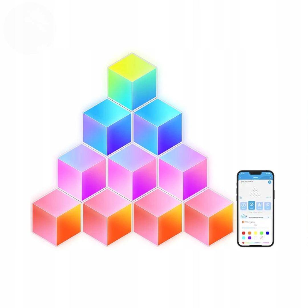 Led Osvetlenie Govee H6066 Pre Hry Rgbic Hexagon Panely Smart Wifi 10PACK
