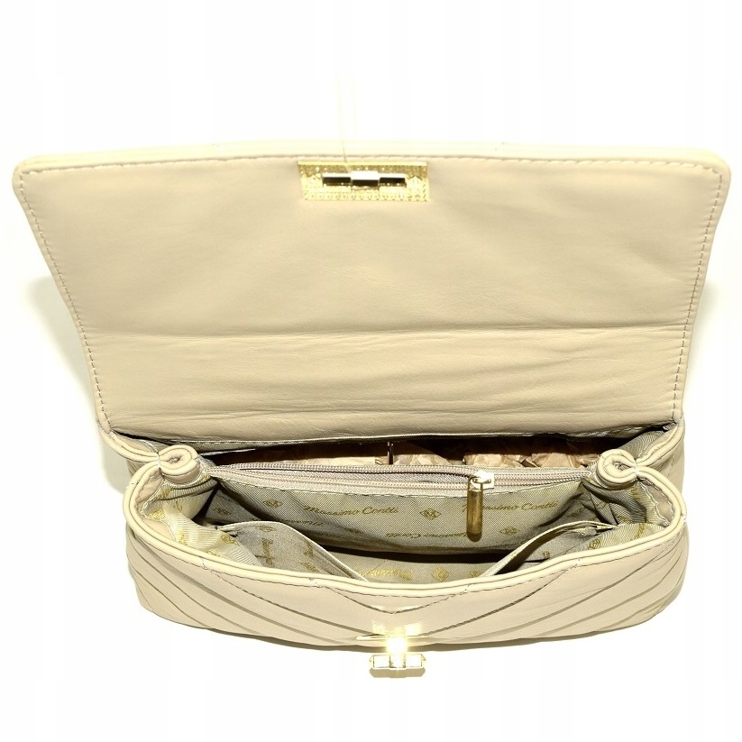 TOREBKA MASSIMO CONTTI SKÓRA PIKOWANA CZARNA 966A Styl miejski