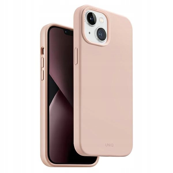 Etui Uniq Lino Hue Magclick Charging na iPhone 14 Plus różowe