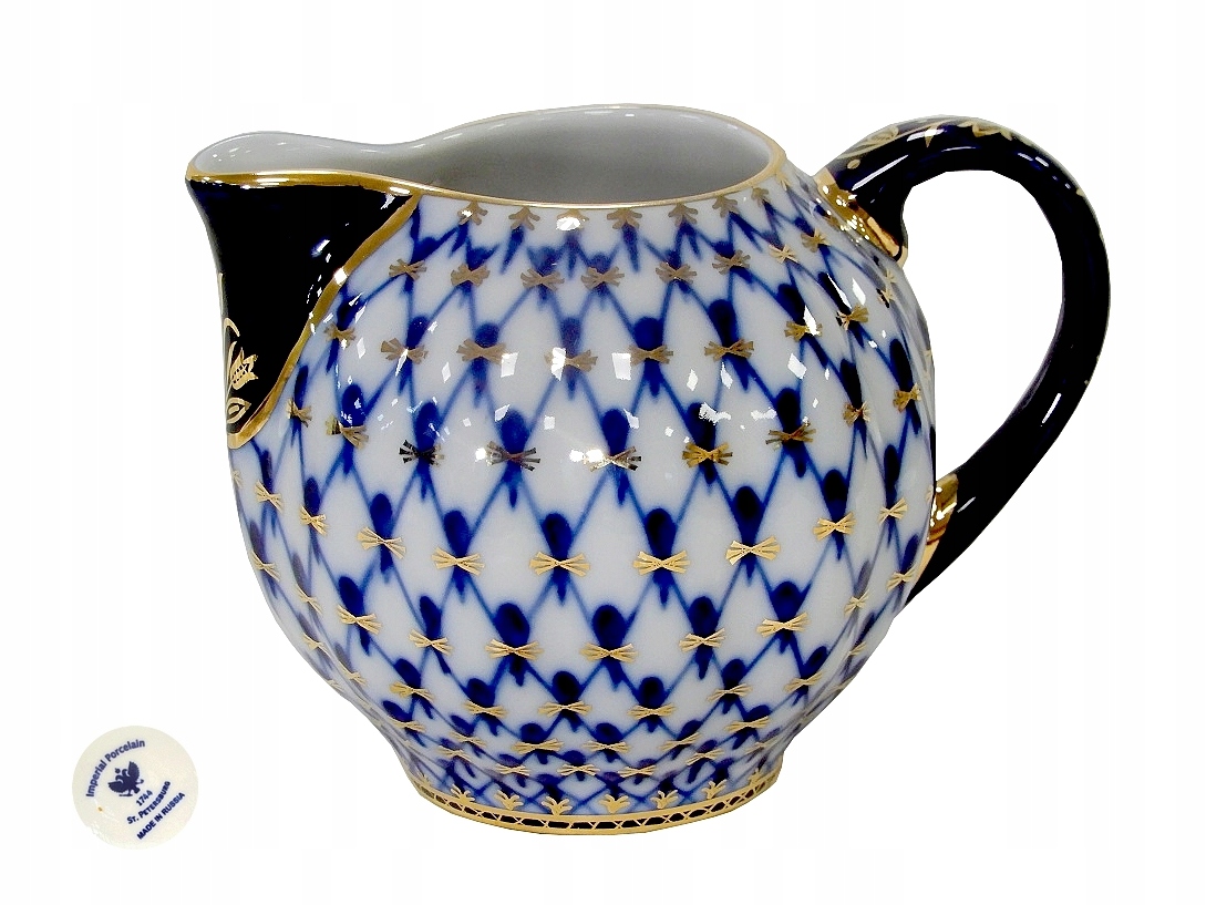 MLECZNIK SIATKA KOBALTOWA ŁOMONOSOW PORCELAIN 350