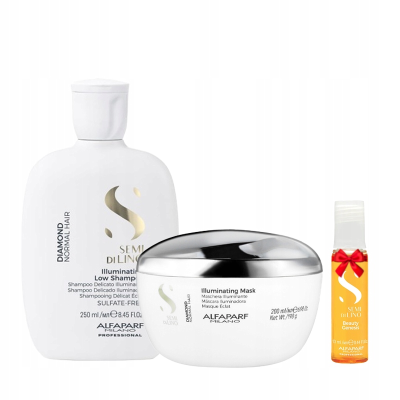 Alfaparf Semi Di Lino Diamond šampon maska výživné mléko 13ml Bonus