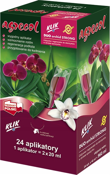 Kondicionér Na Orchideje duo orchid strong 2 v 1 960 Ml 24 kusů Agrecol