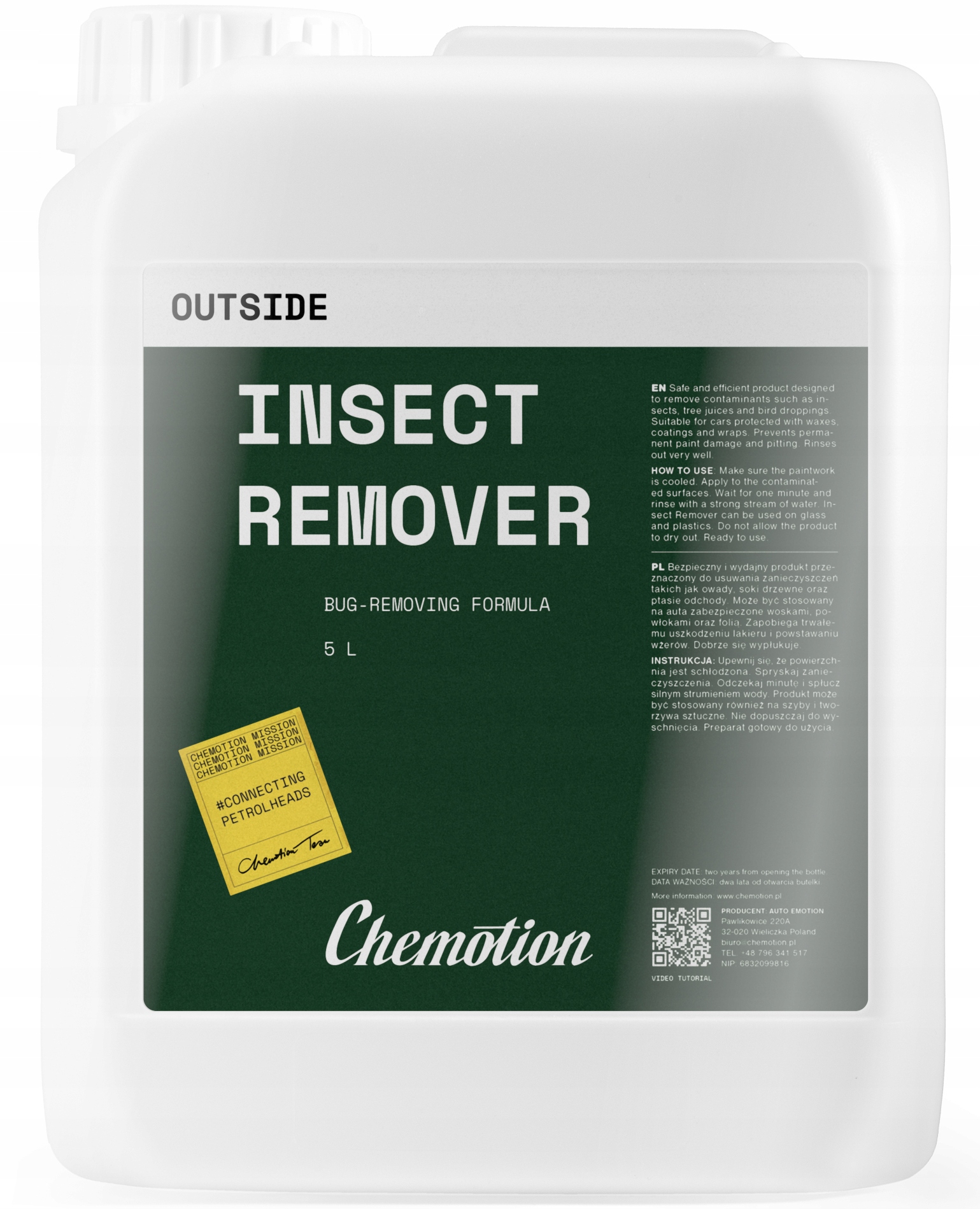 CHEMOTION INSECT REMOVER PŁYN DO USUWANIA OWADÓW Z SAMOCHODU 5L