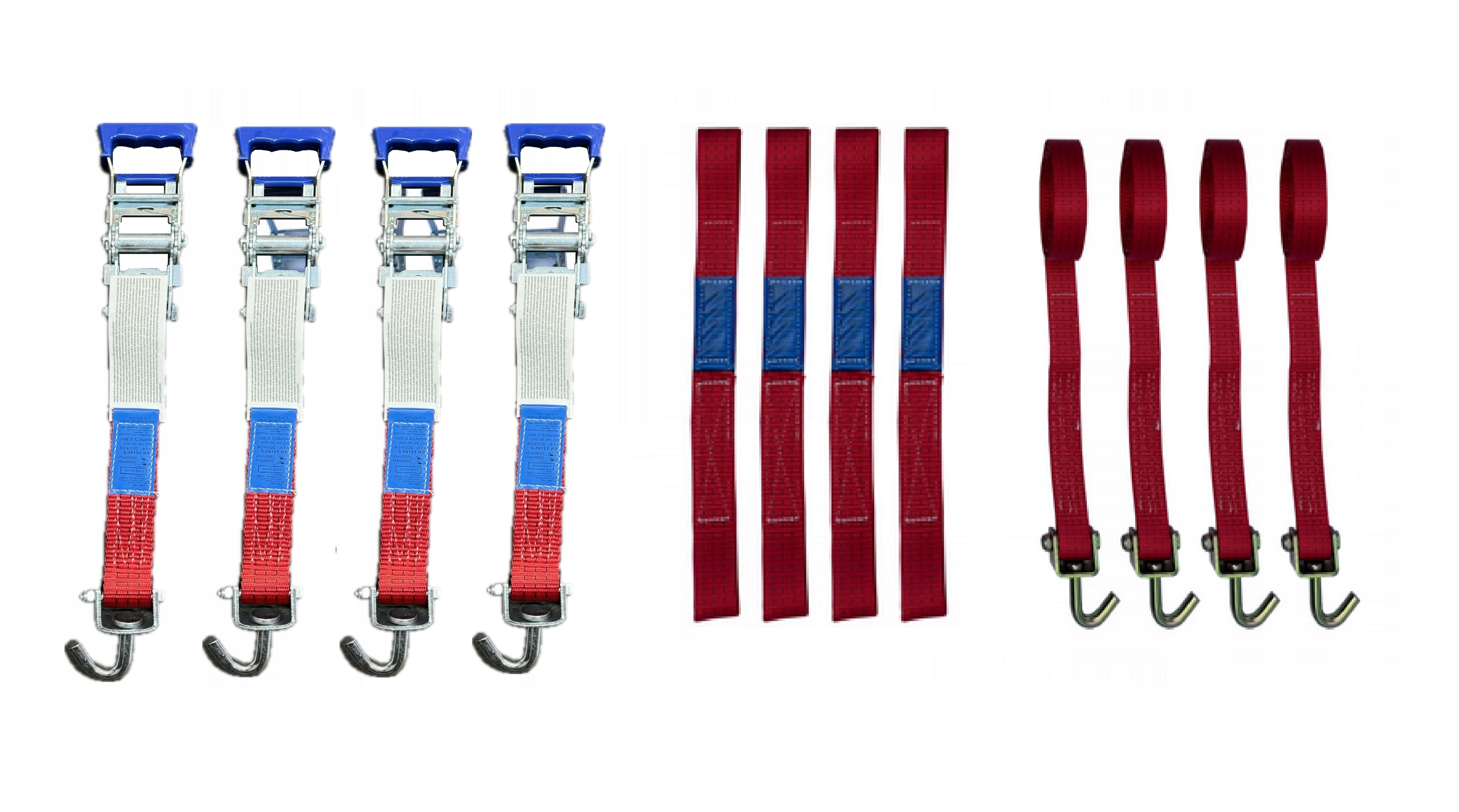 Přepravní pásy 2 otočné háky Úzké popruhy 3T 3 m 35 mm 4% Gumová spona