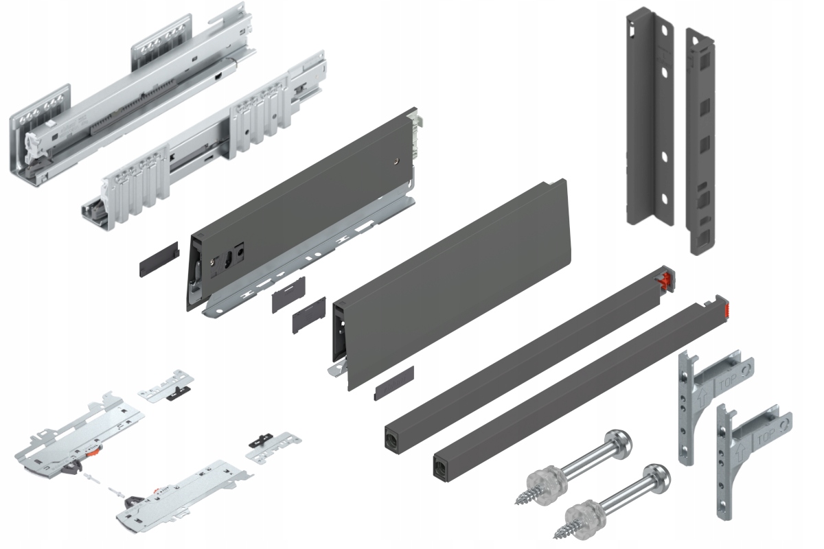 Blum Šuplík Merivobox 350 Vysoká E Tip-On Antr 40 kg