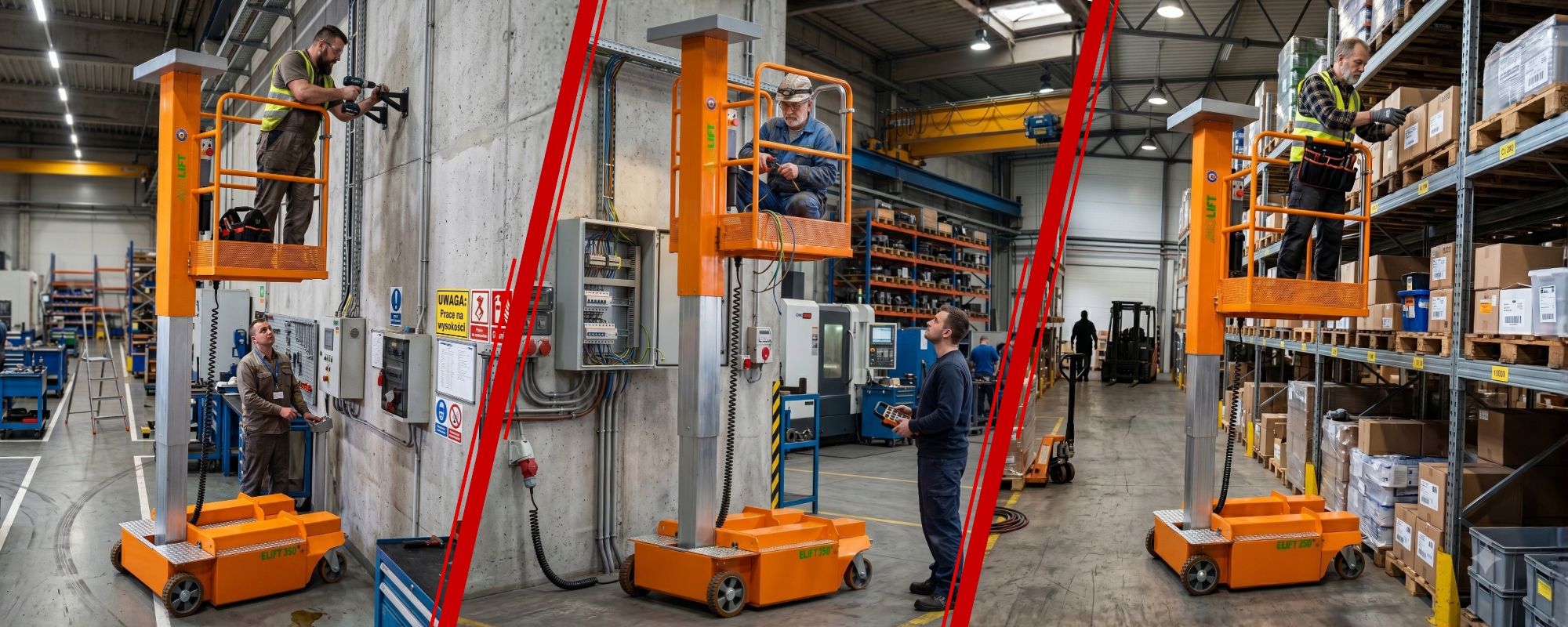 Podnośnik osobowy elektryczny AXOLIFT ELIFT 3.0 zwyżka elektryczna podest roboczy ruchomy 4,95 m — 24