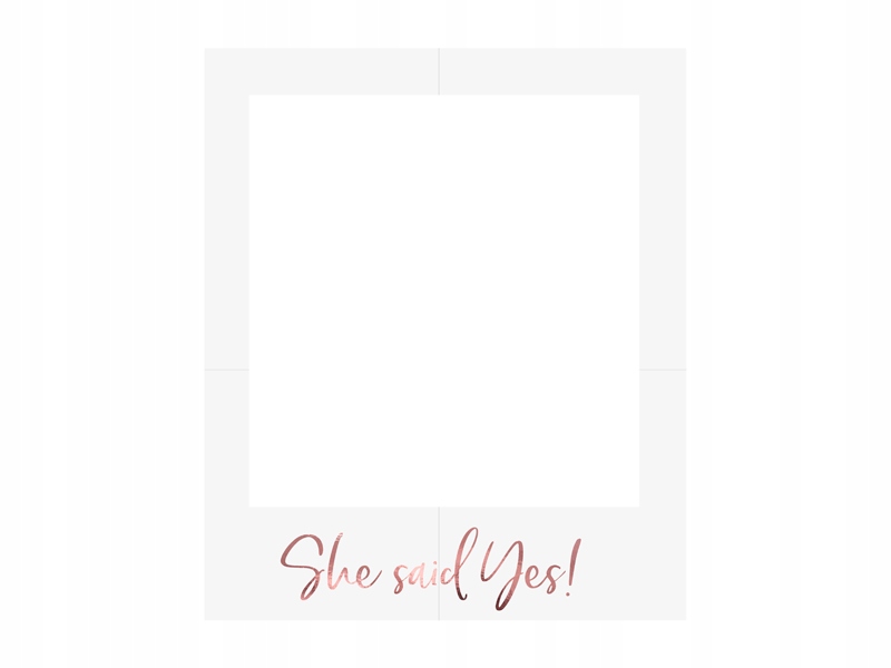 

Ramka Do Zdjęć Fotobudka Rose Gold She Said Yes!