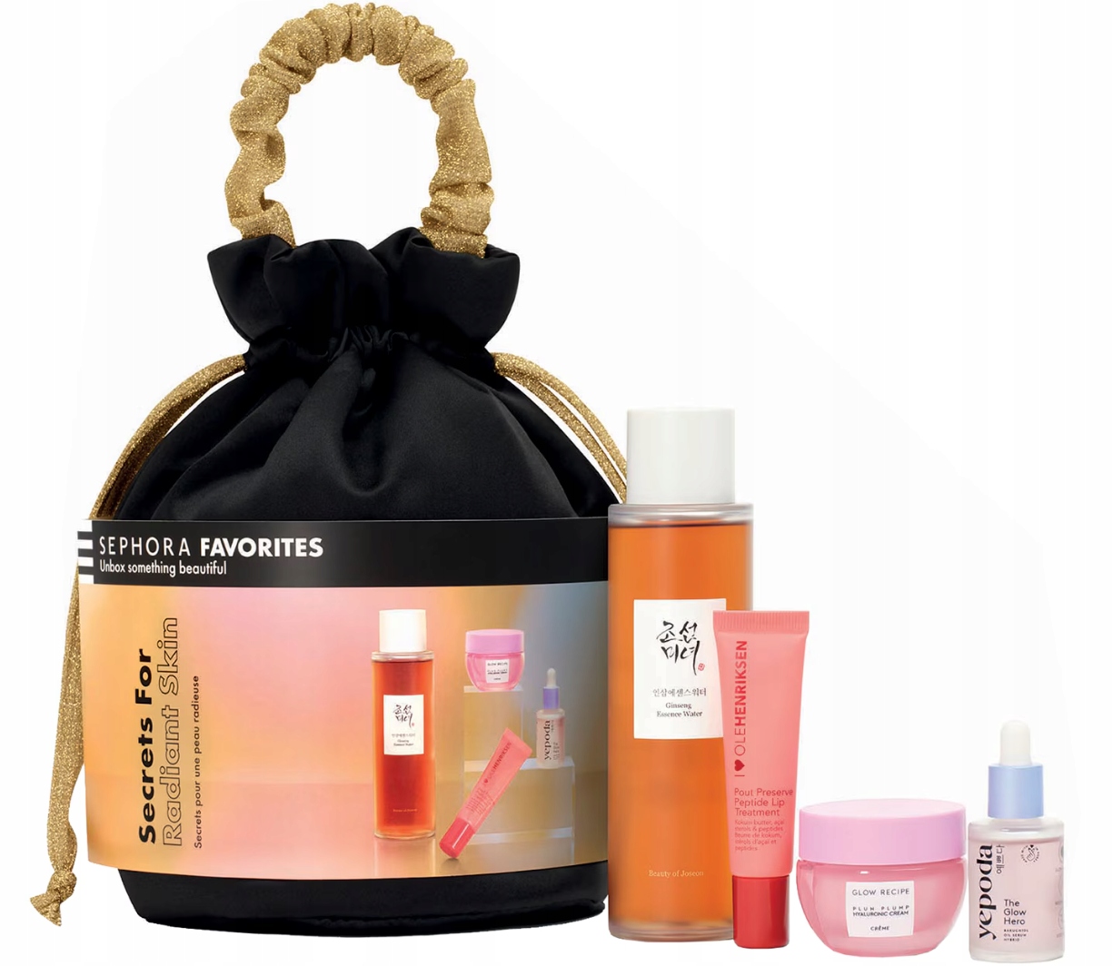 Sephora Favorites Zestaw Skincare Glow Recipe, Yepoda, OleHenriksen, Boj