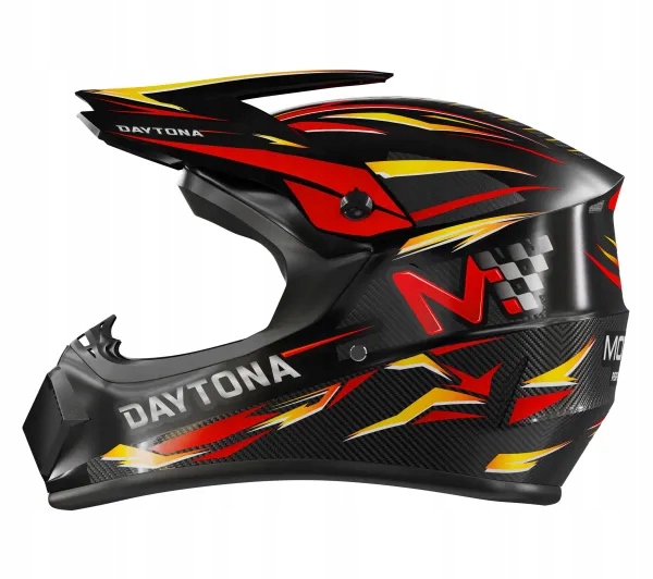 Kask rowerowy szczękowy Motus Daytona Performance XL Czarno-Czerwony