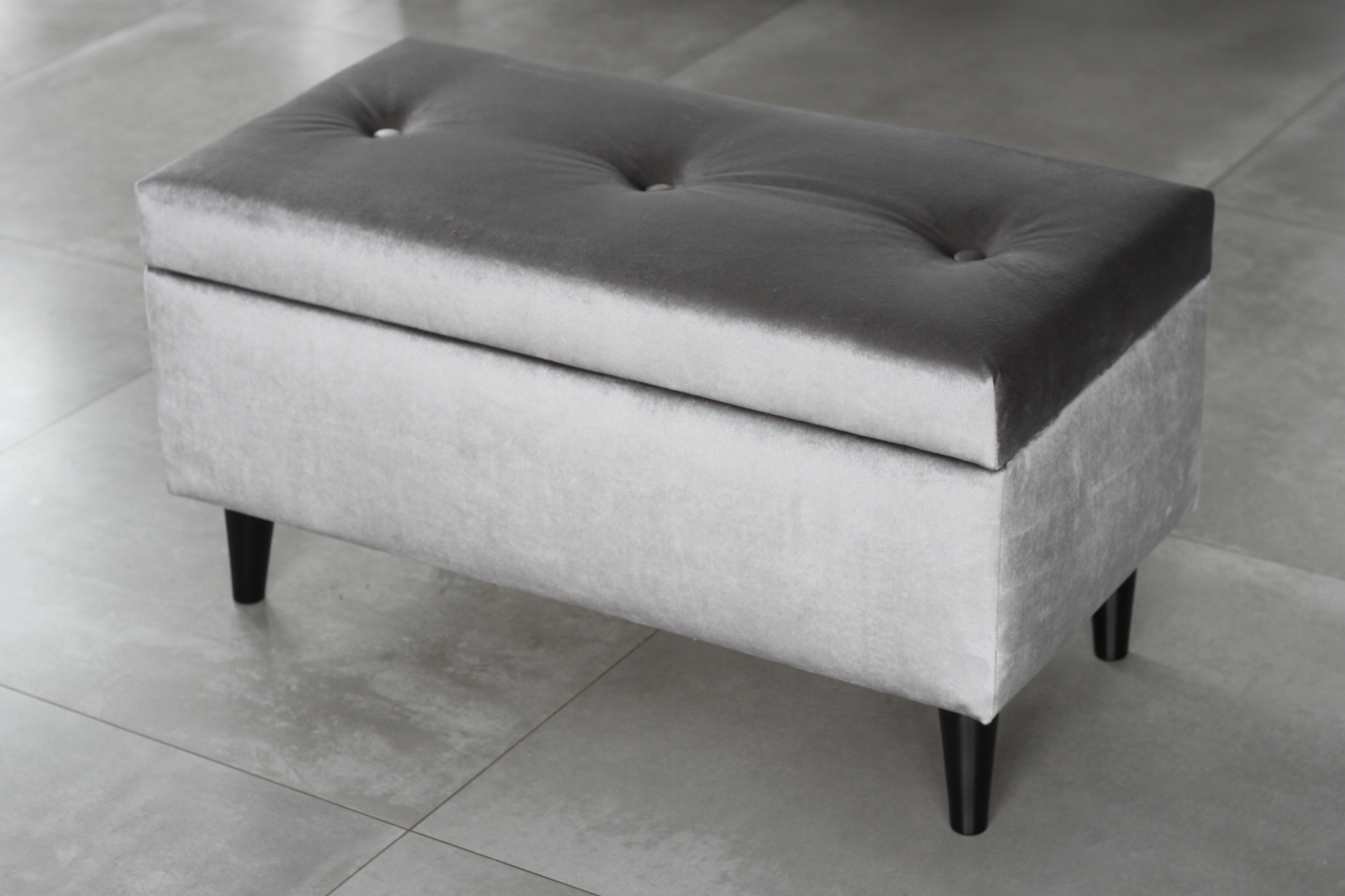 PUFA PODNÓŻEK 80cm WELUR pikowana +materiały skóra Marka Beta