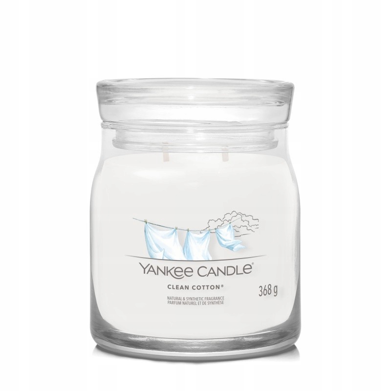 Střední svíčka Signature Clean Cotton Yankee Candle
