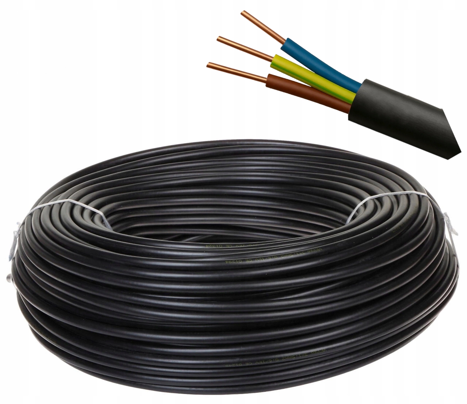 Przewód Ziemny Yky 3x2,5 50 Metrów Miedziany