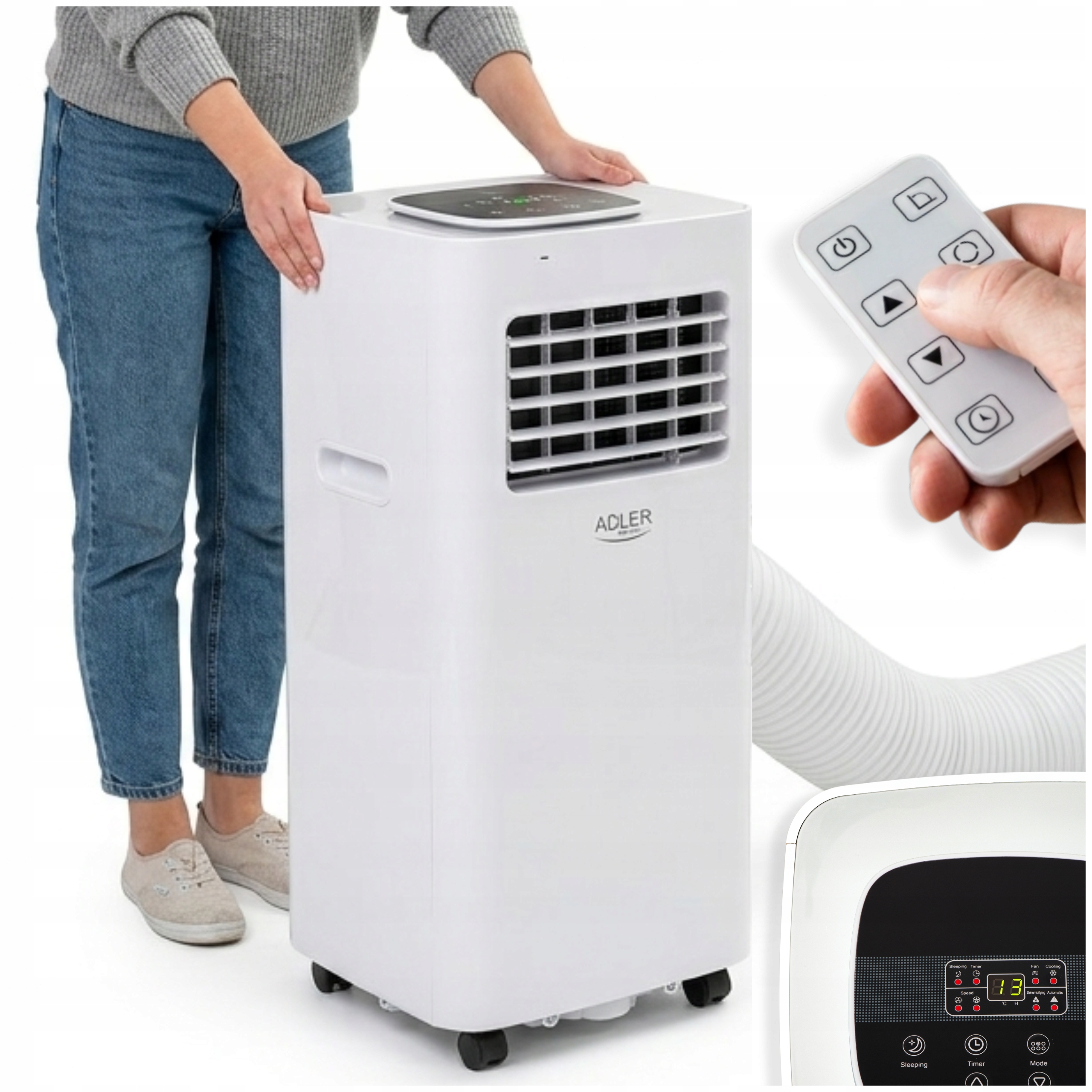 Mobilní přenosný klimatizátor Odvlhčovač vzduchu 14,4 l/24 h Pilot Adler