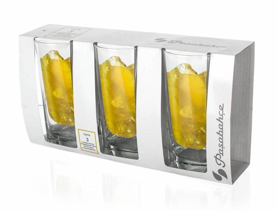 SZKLANKI do napojów Wysokie 3 x 290 ml PASABAHCE Kolor przezroczysty