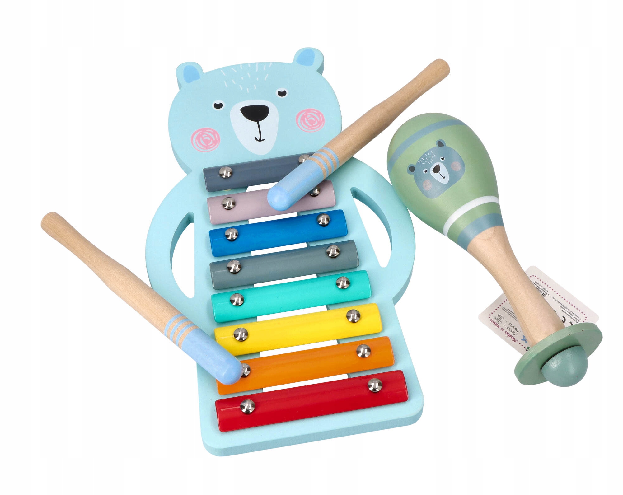 

Cymbałki metalowe Marakas Zestaw z misiem AdamToys