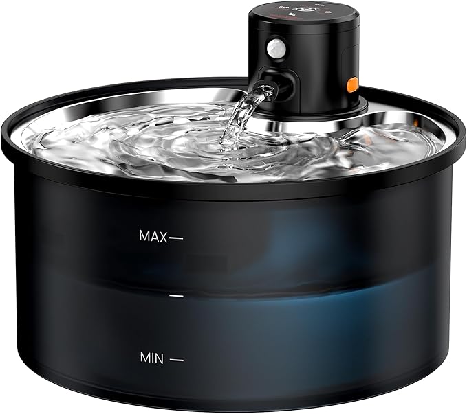 Bezdrátová fontána pro kočky 3,2 l, automatický dávkovač vody 4000 mAh